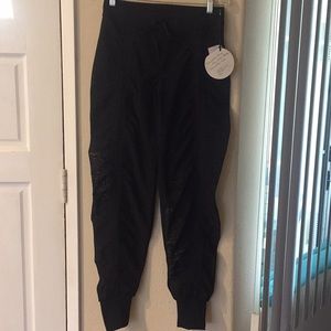 J Nessa Plank Jack Pant black mesh NWT SZ 0